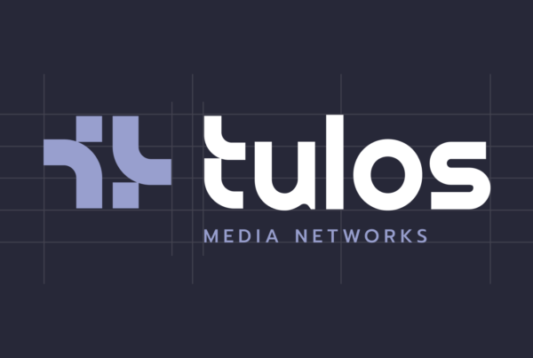 Tulos Media Networks Logo with Gridlines in Background